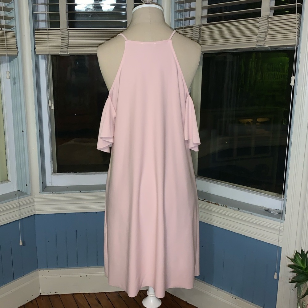 Zara blush pink dress cold shoulder π - Picture 10 of 16